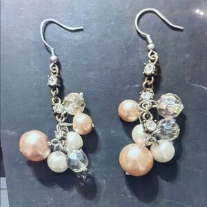 Elegant Pearl and Crystal Drop Earrings